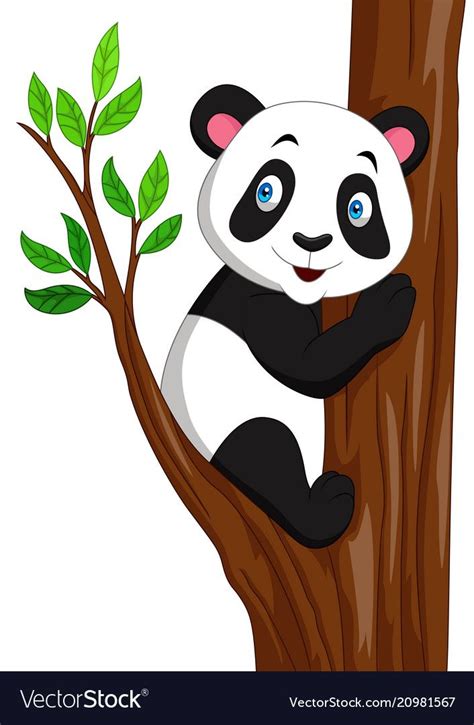 Simple Panda With Bamboo Drawing - bmp-clown