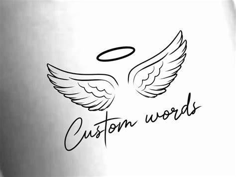 Custom Angel Wings Temporary Tattoo