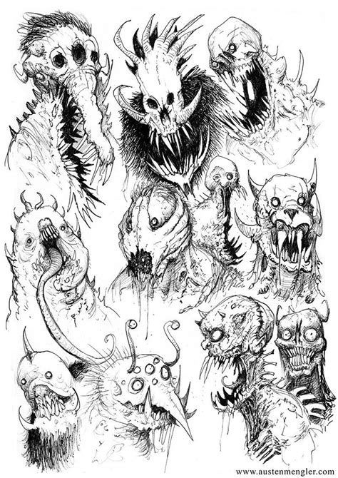 Pin by Vic on random finds | Scary drawings, Creepy drawings, Creature ...