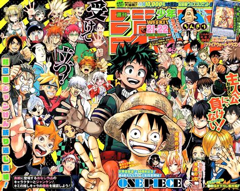 Weekly Shonen Jump 21-22 Color Spread features Emma and Ray ...