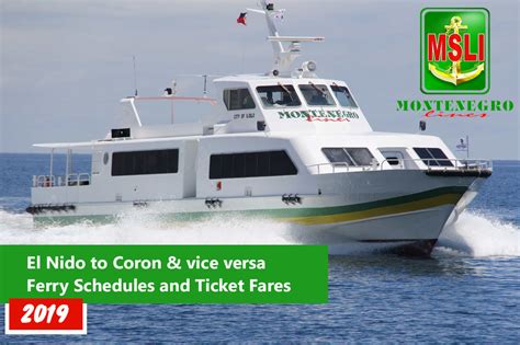 2020 Montenegro Lines El Nido-Coron: Schedule, Fare and Booking