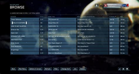 Top of Halo MCC Custom Game Browser 🍻 : r/haloTRAXUS