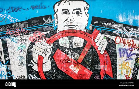 Mikhail Gorbachev at the Berlin Wall Art On the East Side Gallery ...