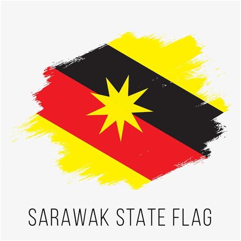 Premium Vector | Malaysia state sarawak vector flag design template ...