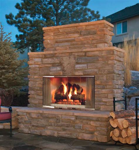 Majestic Montana 42" Outdoor Wood Fireplace, Traditional Brick ...