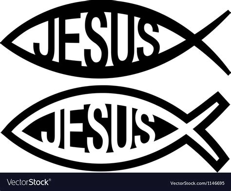 Jesus fish symbol Royalty Free Vector Image - VectorStock