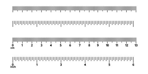 Parts Of Ruler Scale Inch Divided Into Fractions Vector, 59% OFF