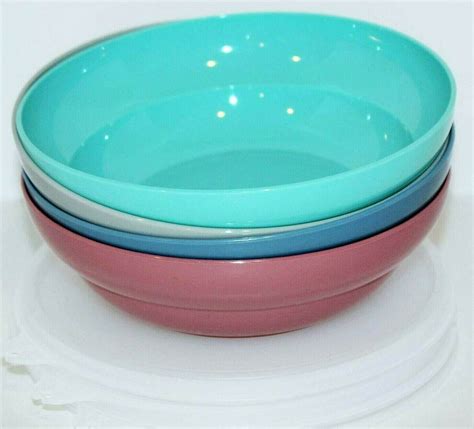 TUPPERWARE NEW USA VINTAGE Nesting 2cp Cereal Bowls with Seals Country ...