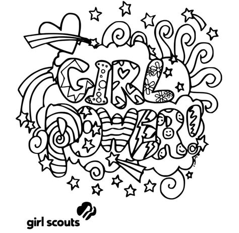 Girl Scout 1 Coloring Page - Free Printable Coloring Pages for Kids