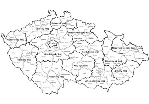 Mapa krajů ČR - Mapa ČR, České republiky | School humor, Homeschool ...