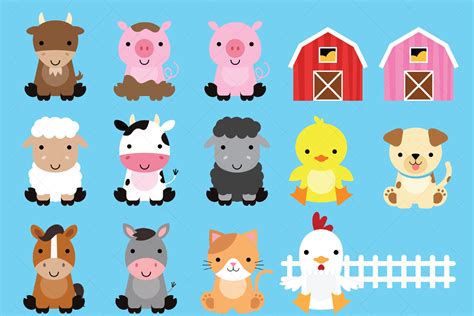 Farm Animals Clipart Graphic by ClipArtisan · Creative Fabrica