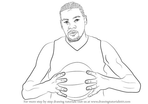 How to Draw Kevin Durant (Basketball Players) Step by Step ...