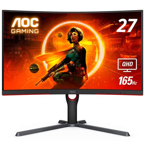 AOC GAMING CQ27G3S Frameless Curved Gaming Monitor, QHD 2K 2560x1440 ...