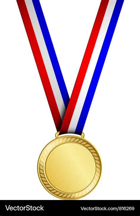 Gold medal Royalty Free Vector Image - VectorStock