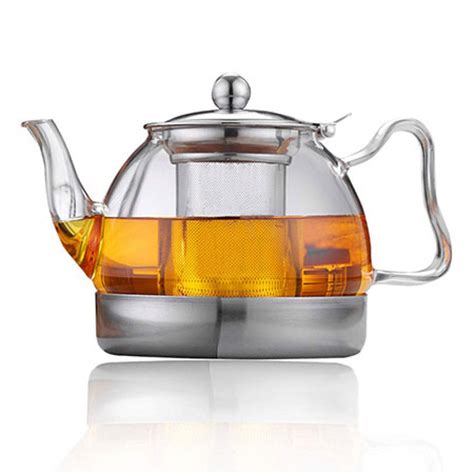 Heat Resistant Glass Teapot With Stainless Tea Infuser For Stove Top ...