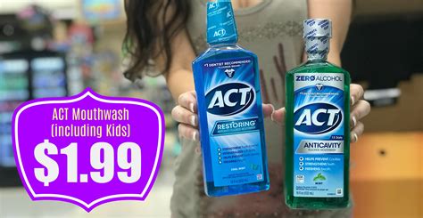 ACT Mouthwash (including kids) ONLY $1.99 with Kroger Mega Event ...