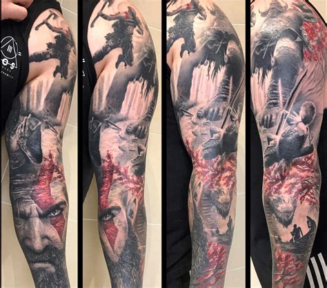 God of War Fan Gets an Incredible Kratos and Atreus Tattoo