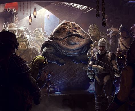 Jabba the Hutt Entourage by Ricean Vlad | Star wars villains, Jabba the ...