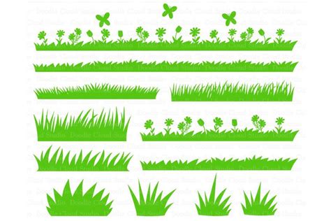 Grass SVG Files, Grass and Flowers | Grass clipart, Free clip art, Grass