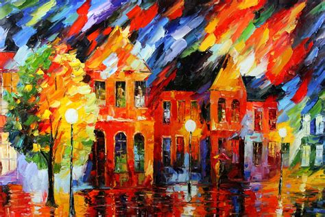 Victor Figol -- Stunning Autumn Night | Modern paining art | Pinterest ...