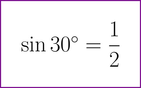 Exact value of sine of 30 degrees – LUNLUN.COM