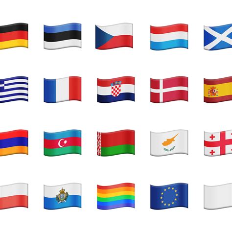 Vector Emoji Flags Europe