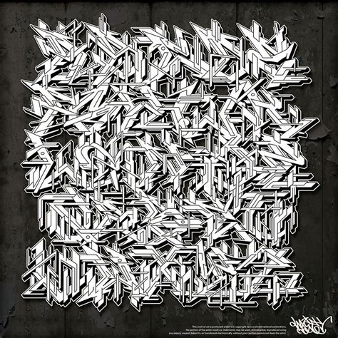 Graffiti Alphabet by NightRed | Graffiti alphabet wildstyle, Graffiti ...