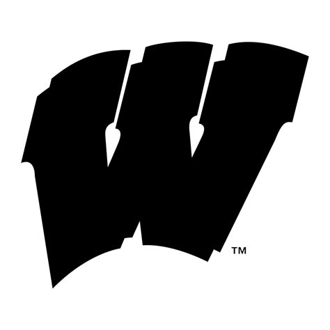 Wisconsin Badgers Logo Black and White – Brands Logos