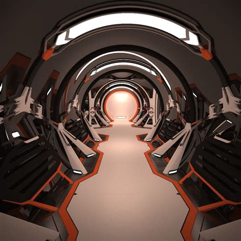 maya sci fi spaceship corridor interior | Spaceship interior, Sci fi ...