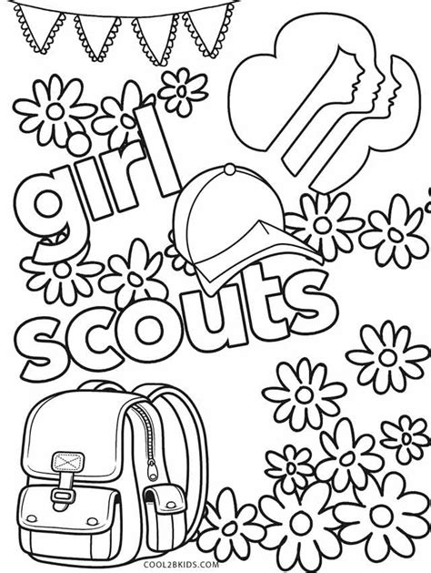 Girl Scouts Coloring Pages Girl Scout Crafts Coloring Pages For - Riset