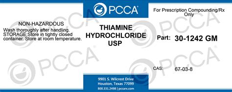 THIAMINE HYDROCHLORIDE USP - PCCA