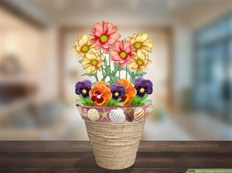 Beautiful Flower Pot Drawing With Colour | Best Flower Site