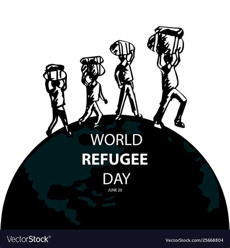 World refugee day poster design Royalty Free Vector Image