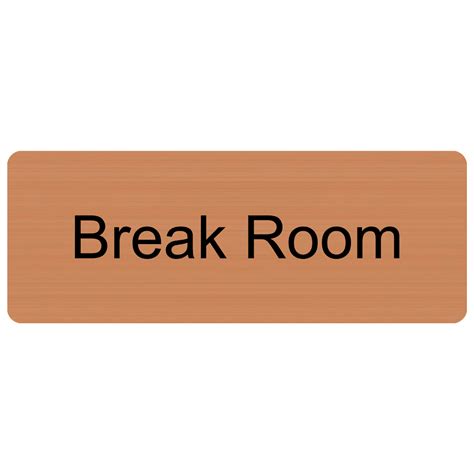 Break Room Engraved Sign EGRE-266-BLKonCPR Wayfinding Room Name