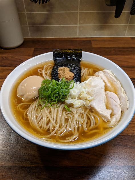 Shoyu ramen with a chicken, pork and shrimp broth. : r/ramen