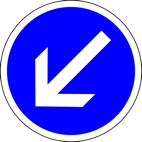 Download Traffic Sign, Keep Left, Sign. Royalty-Free Vector Graphic ...