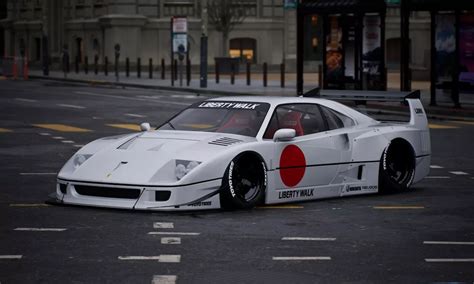 Liberty Walk Ferrari F40. Tasteful styling or automtive sacrilage?