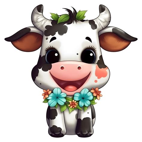 Cute baby cow clipart on transparent background 26794104 PNG