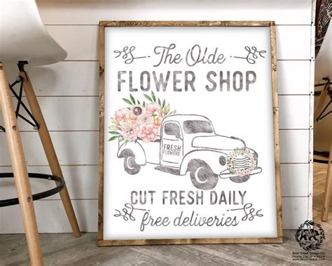 Flower Shop Signs Spring Signs Spring Decor Farm Fresh Flowers - Etsy ...