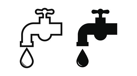 Faucet vector icon. Black illustration isolated on white background for ...