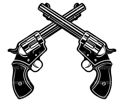 Crossed Pistols Svg. Crossed Guns Svg. Vector Cut File for Cricut ...