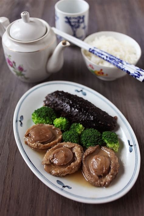 Braised Abalone with Sea Cucumber - Rasa Malaysia