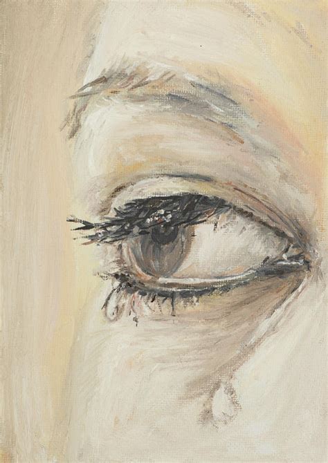 Close-up Of Woman Crying Painting by Dan Comaniciu | Fine Art America