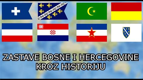 Zastave Bosne i Hercegovine kroz historiju - YouTube