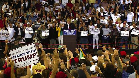 Trump-led salute at Florida rally creates stir on social media - CBS News