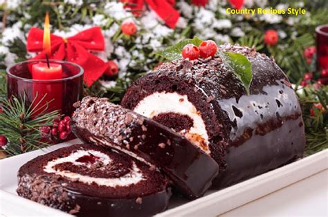 Fast and Easy Christmas Yule Log Cake - Country Recipes Style ~ Country ...