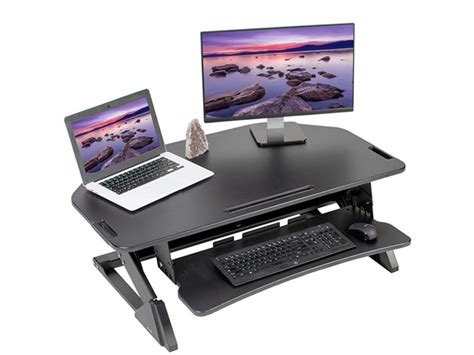 41" Black Corner Desk Riser