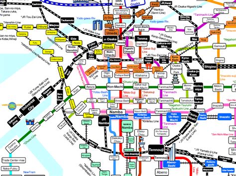 Osaka Subway And Train Map - Draw A Topographic Map