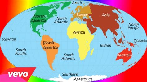 Printable 7 Continents And 5 Oceans