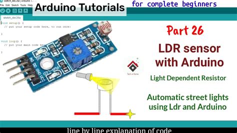 LDR sensor with Arduino | Smart street lights projects (Light Dependent ...